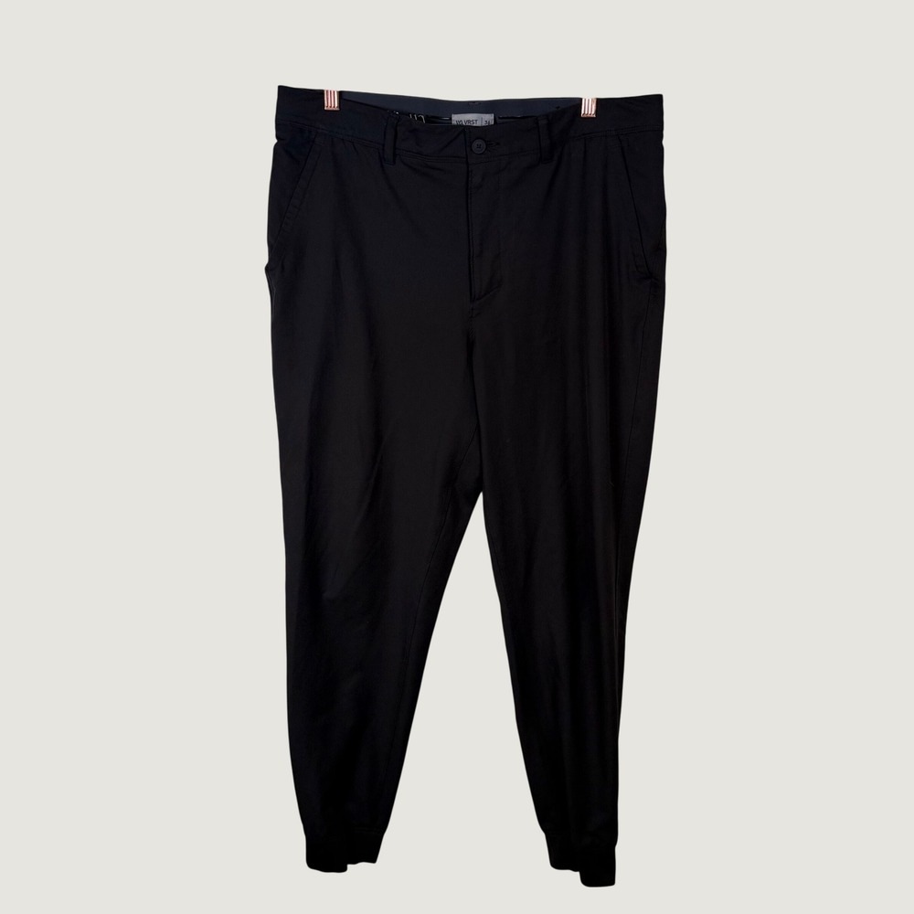 VRST Mens Jogger Pants Black Size 36 Activewear Golf Commuter Performance 29"